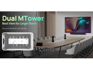 Dual MTower теперь поддерживает Yealink MeetingBar A50: многокамерное решение для больших переговорных комнат